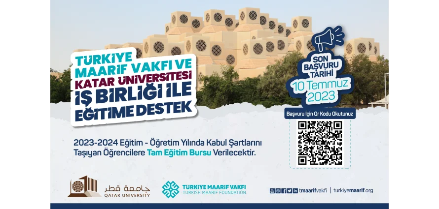 Türkiye Maarif Vakfı ile Katar Üniversitesi İş Birliğiyle 30 Öğrenciye Tam Burs Verilecek