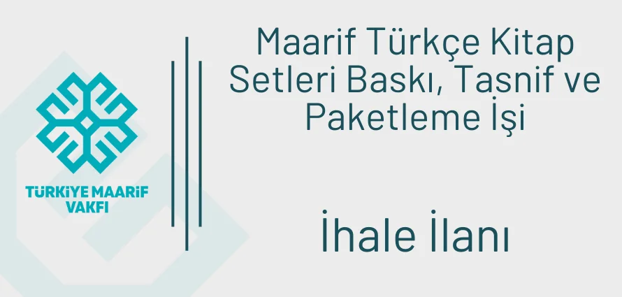 Maarif Türkçe Kitap Setleri Baskı, Tasnif ve Paketleme İşi
