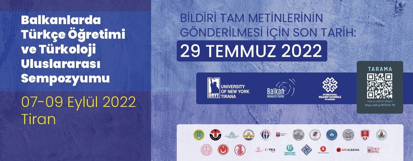 Balkanlarda Türkçe Öğretimi ve Türkoloji Uluslararası Sempozyumu