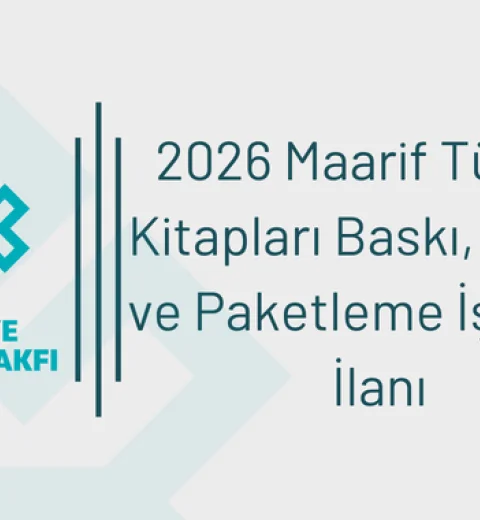 2026 Maarif Türkçe Kitapları Baskı, Tasnif ve Paketleme İşi İhale İlanı