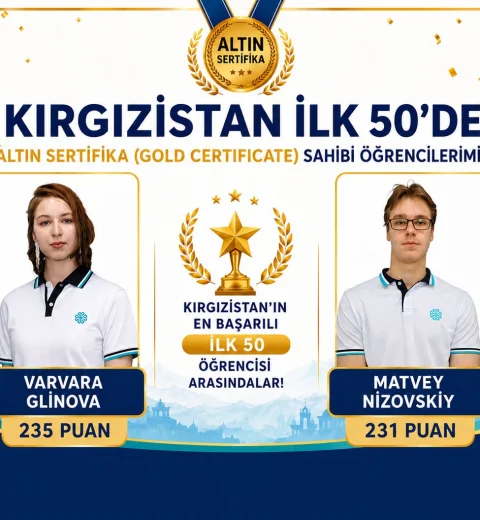 Bişkek Maarif Öğrencileri ORT’de Altın Sertifika Almaya Hak Kazandı
